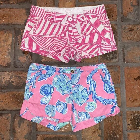 Lilly Pulitzer shorts size 2 lot - Picture 1 of 6